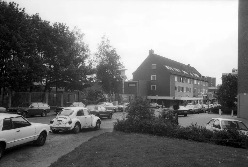 Am Seefischmarkt in Kiel-Wellingdorf (historische Aufnahme)